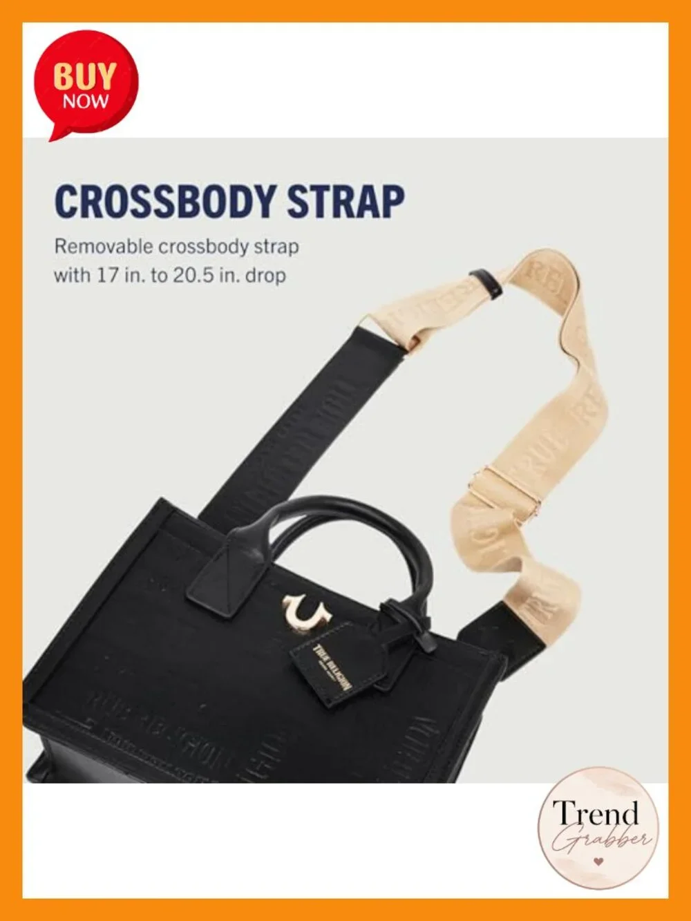 Authentic LogoTote with Crossbody Strap
